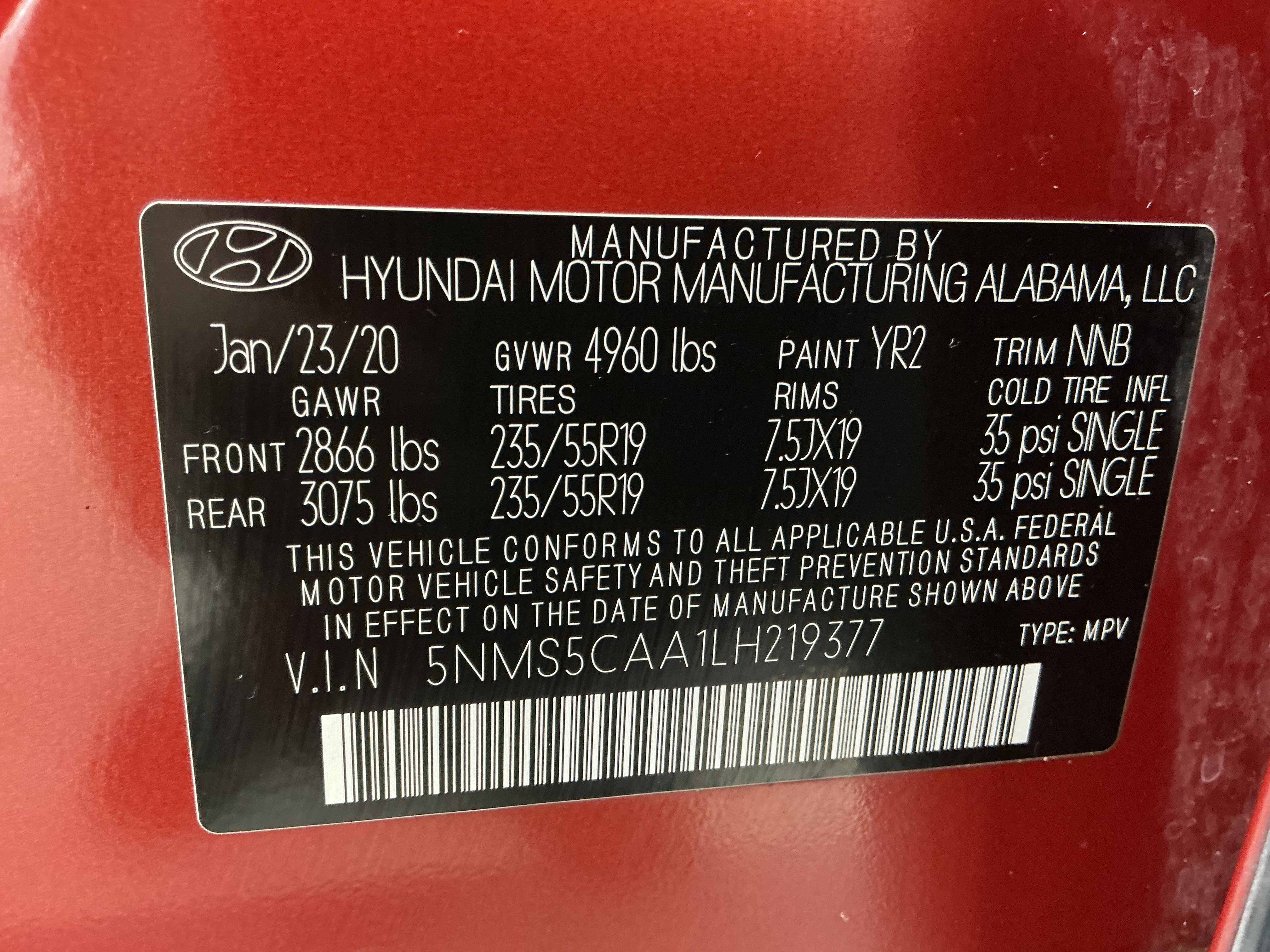 Certified Used 2020 Lava Orange Hyundai Limited image 13