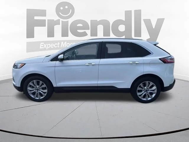 Used 2023 White Metallic Ford Titanium image 3