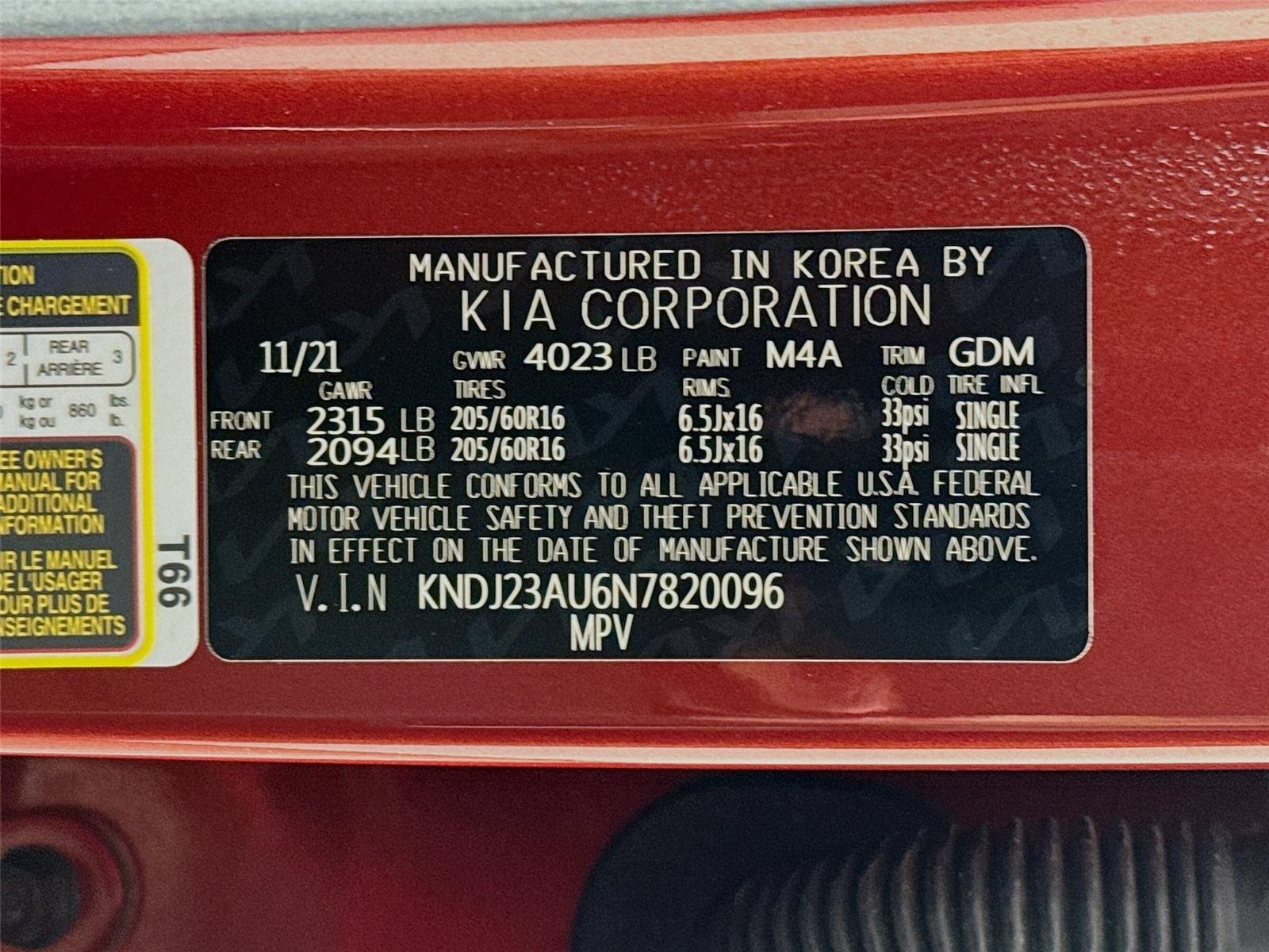 Used 2022 Mars Orange KIA LX image 29