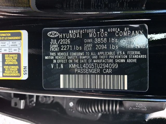 New 2026 Black Hyundai SE image 15