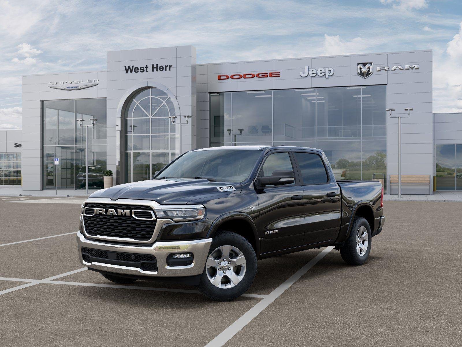 New 2026 Diamond Black Crystal Pearlcoat RAM RAM 1500 BIG HORN CREW CAB 4X4 image 1