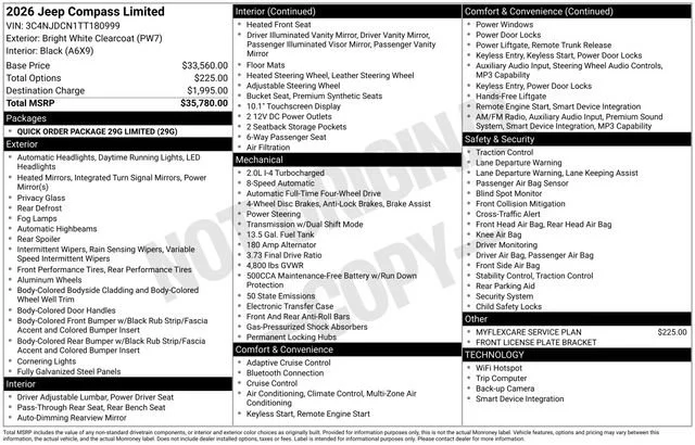 New 2026 Bright White Clear-Coat Exterior Paint Jeep Limited image 28
