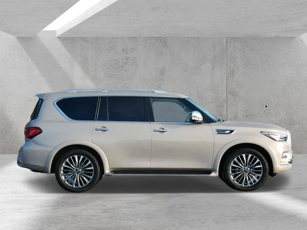 Certified 2021 INFINITI QX80 Sensory 4WD with VIN JN8AZ2BC7M9475230 for sale in White Bear Lake, Minnesota