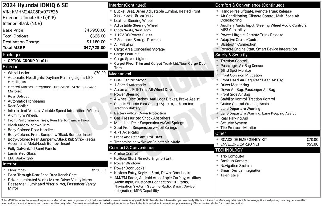 Used 2024 Red Hyundai SE image 17