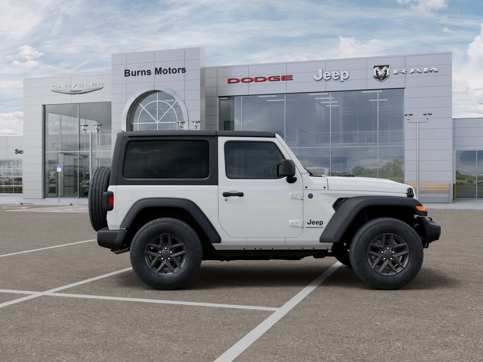 New 2026 Bright White Clear-Coat Exterior Paint Jeep Sport 2-Door image 47
