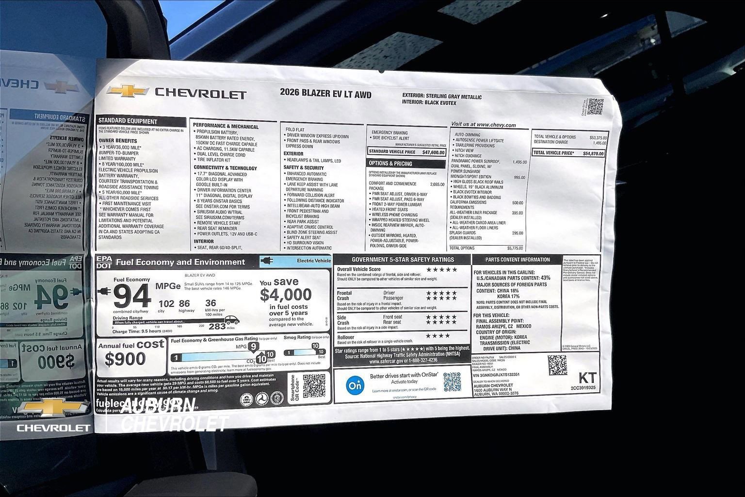 New 2026 Sterling Gray Metallic Chevrolet LT image 14