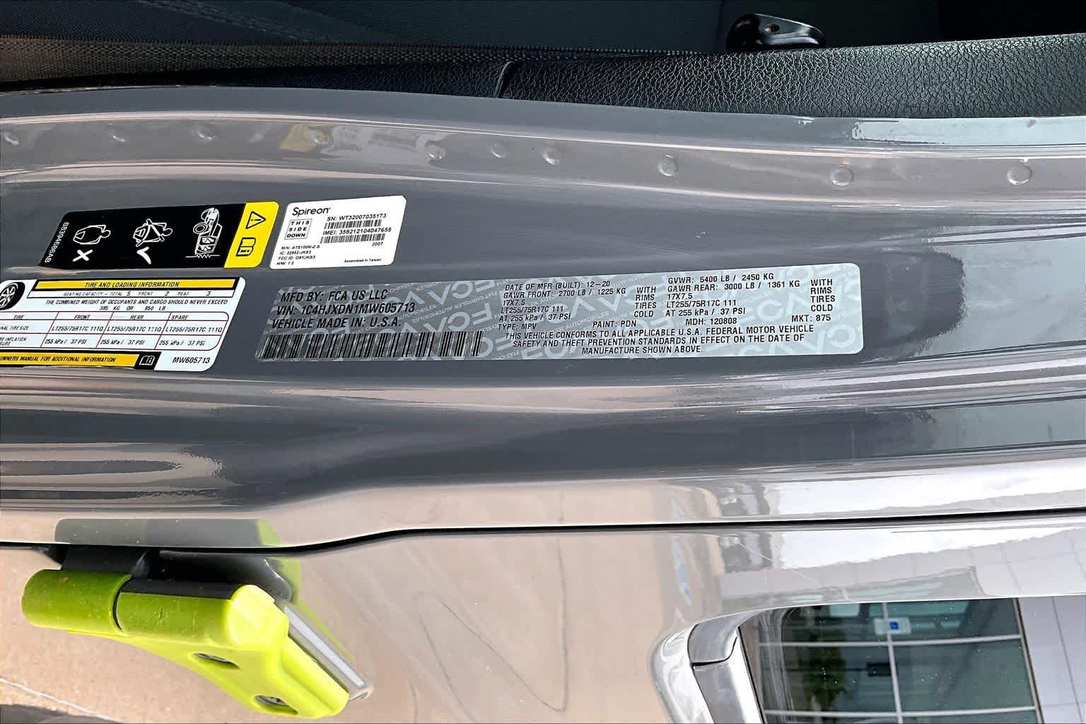 Used 2021 Sting-Gray Clearcoat Jeep Unlimited Willys Sport image 32
