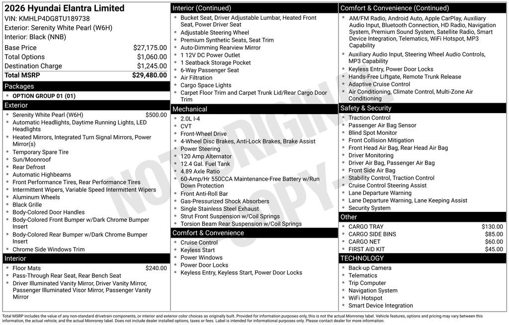 New 2026 White Hyundai Limited image 23