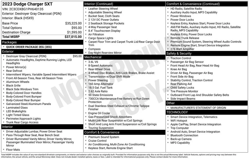 Used 2023 Gray Dodge SXT image 3