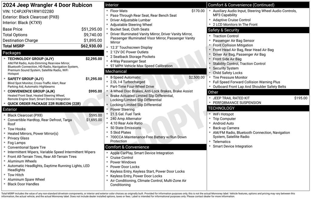 Used 2024 Black Jeep Rubicon image 22
