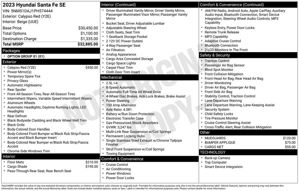 Used 2023 Red Hyundai SE image 6