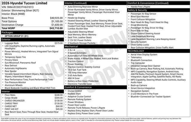 Used 2026 Silver Hyundai Limited image 23