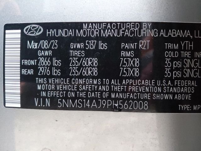 Certified Used 2023 Silver Hyundai SE image 2