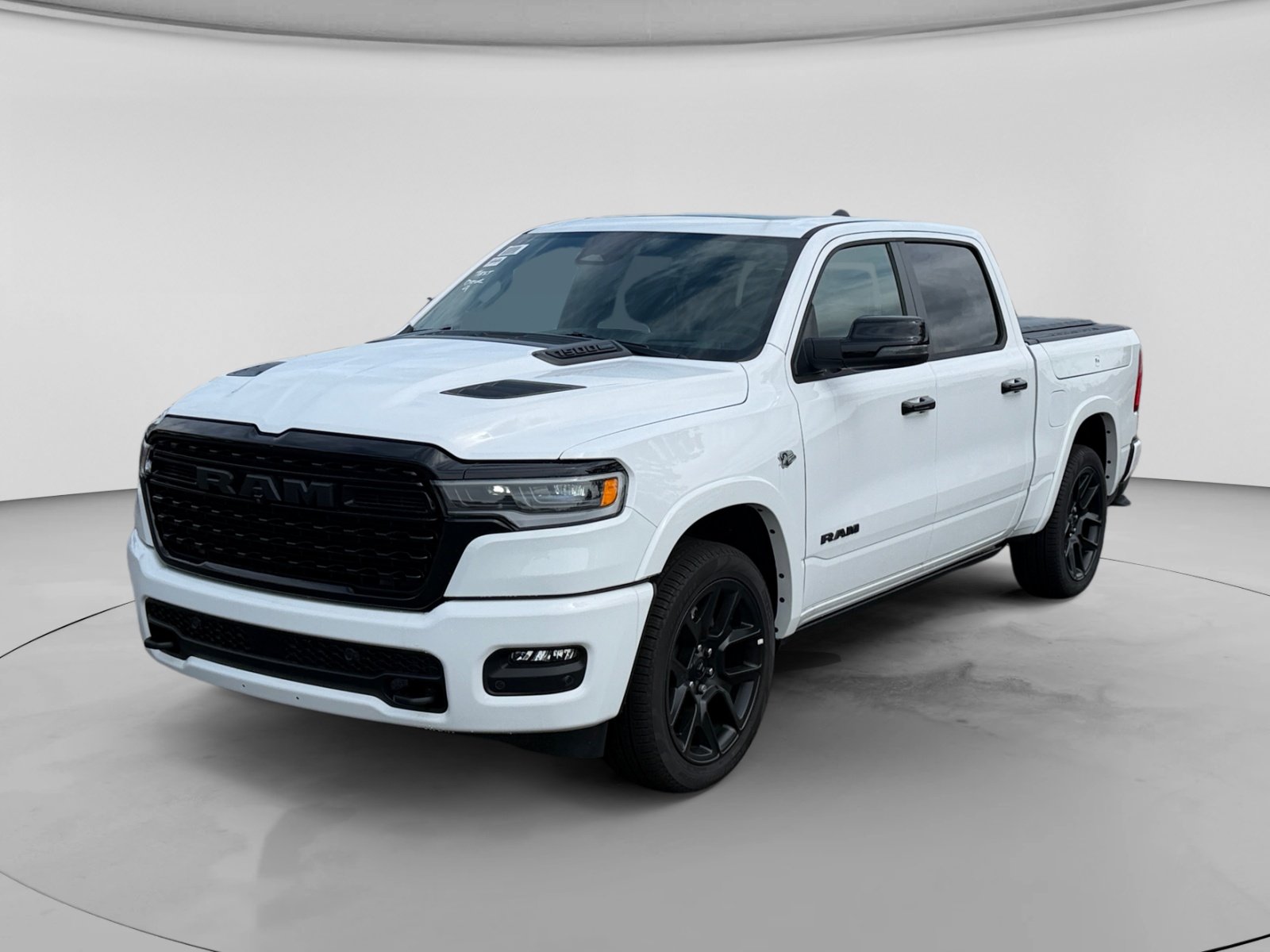 New 2026 Bright White Clear-Coat Exterior Paint RAM Limited 4x4 Crew Cab 5