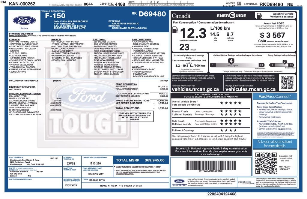 Certified Used 2024 Blue Ford XLT image 6