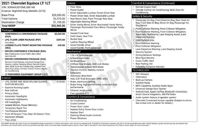 Used 2021 NIGHTFALL GRAY METALLIC Chevrolet LT image 5