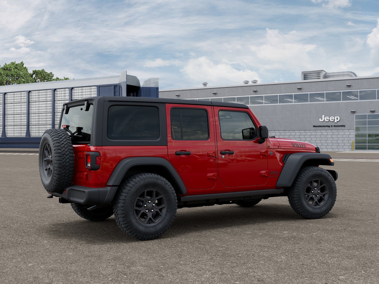 New 2026 Firecracker Red Clear-Coat Exterior Paint Jeep Willys image 2