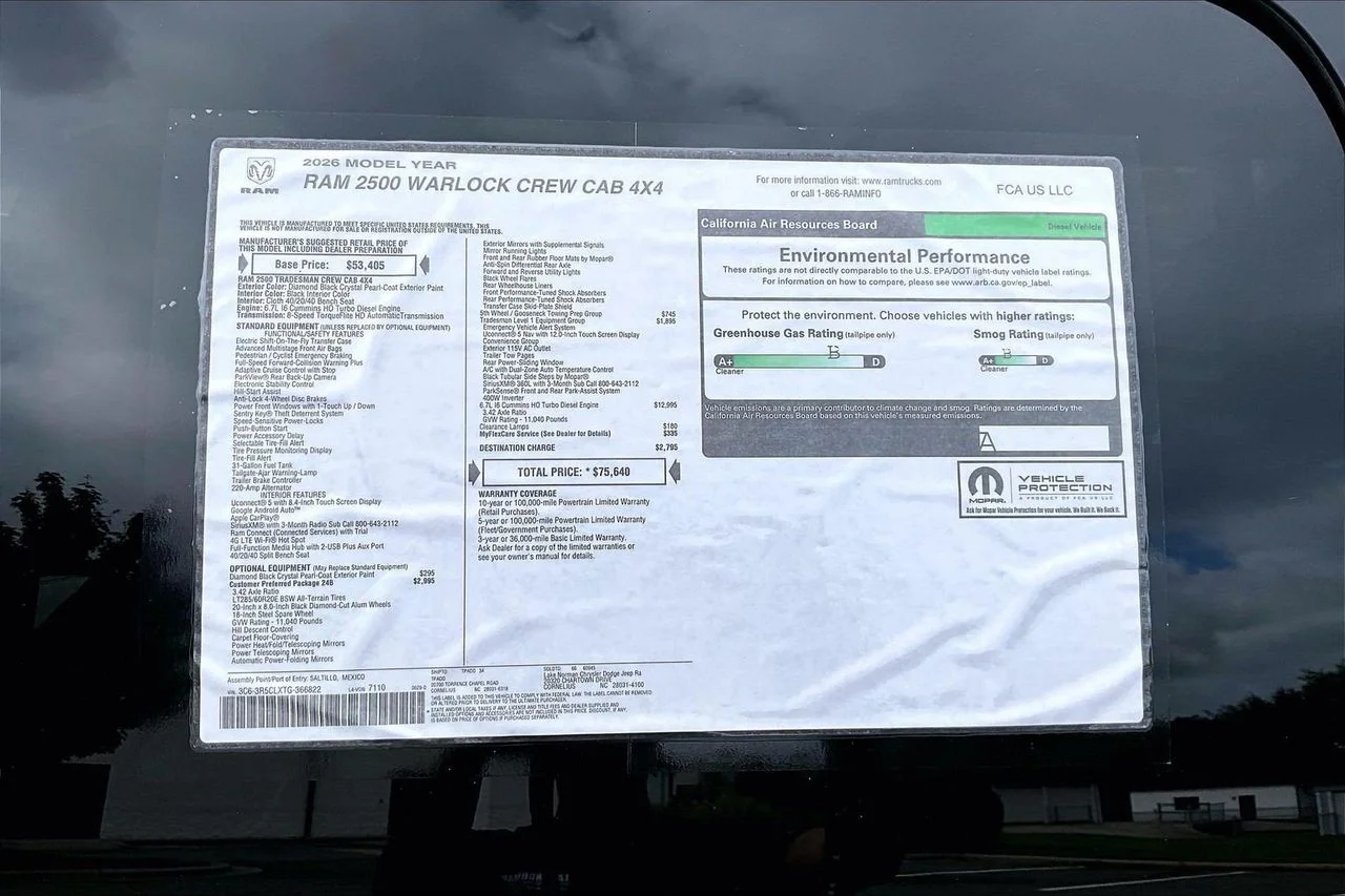 New 2026 Diamond Black Crystal Pearlcoat RAM  image 37