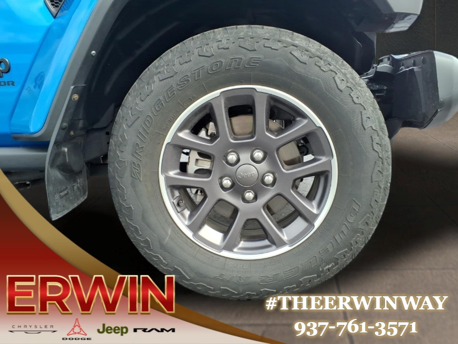 Used 2022 Hydro Blue Pearl Coat Jeep Willys image 9