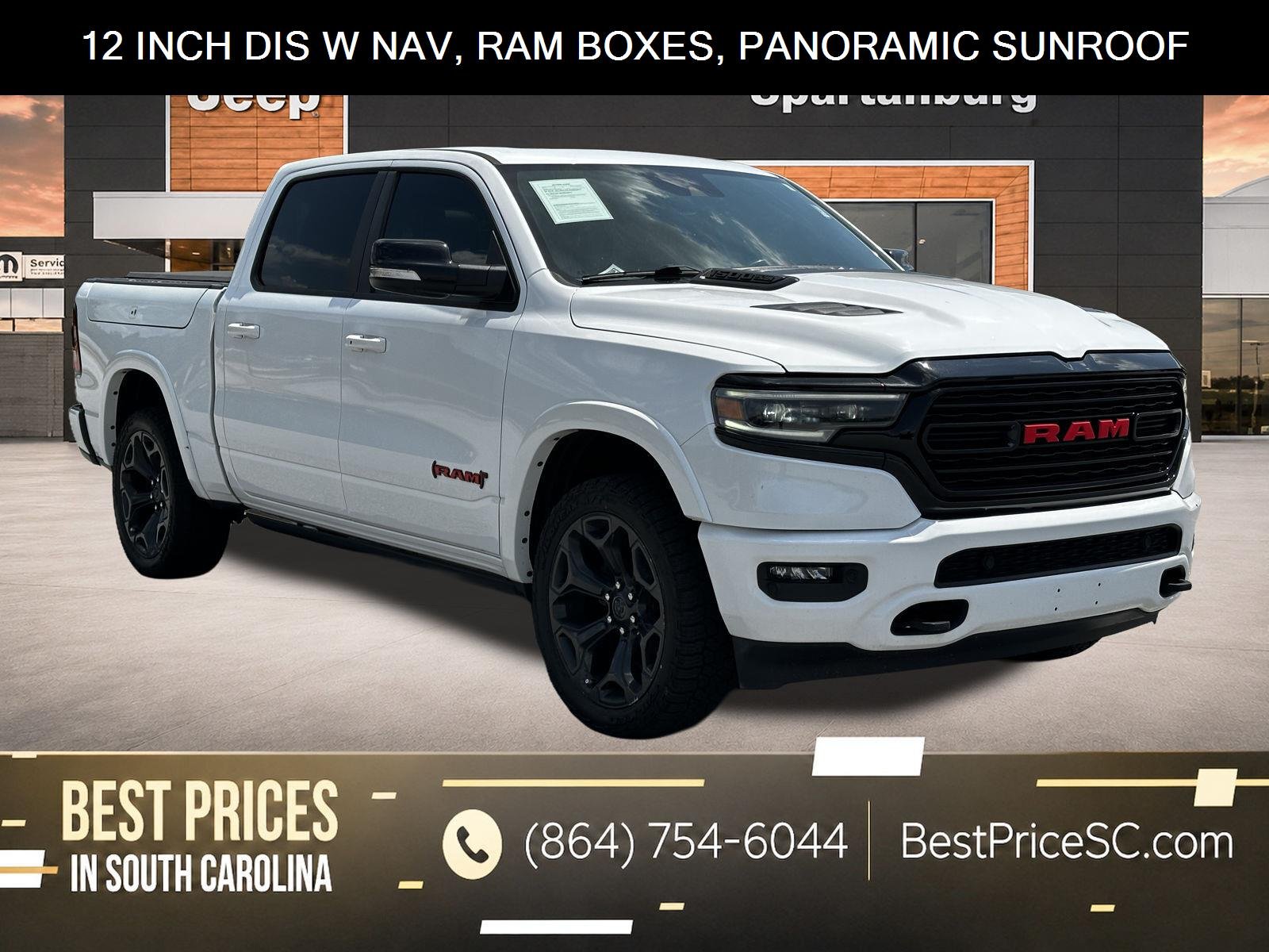 Used 2022 Bright White Clearcoat Ram Limited image 1