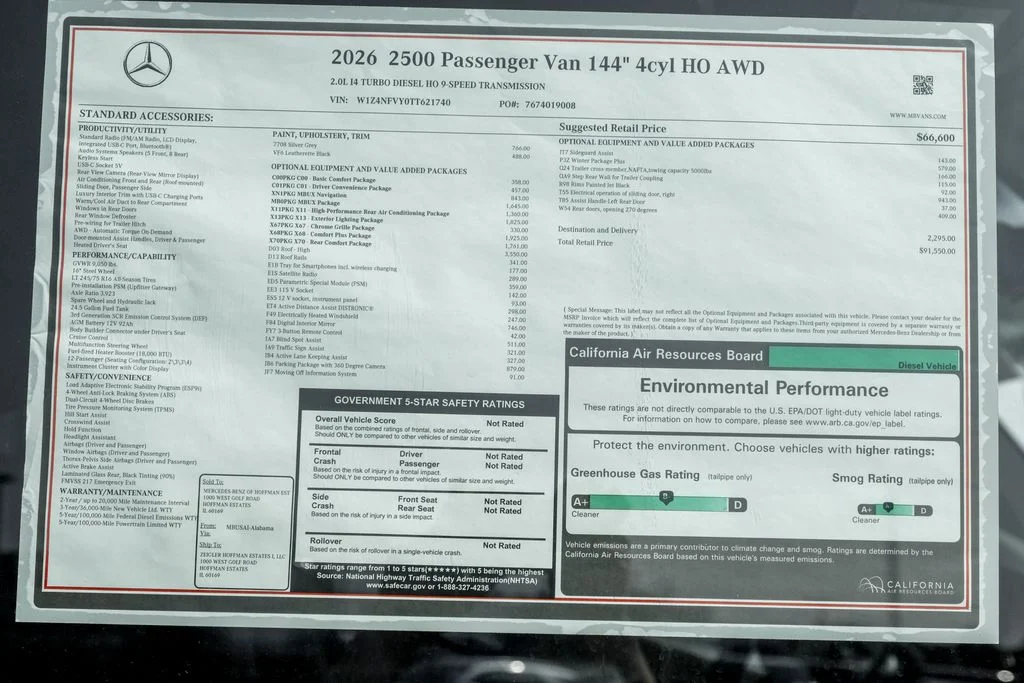 New 2026 Silver Gray Mercedes-Benz Passenger 144 WB image 26