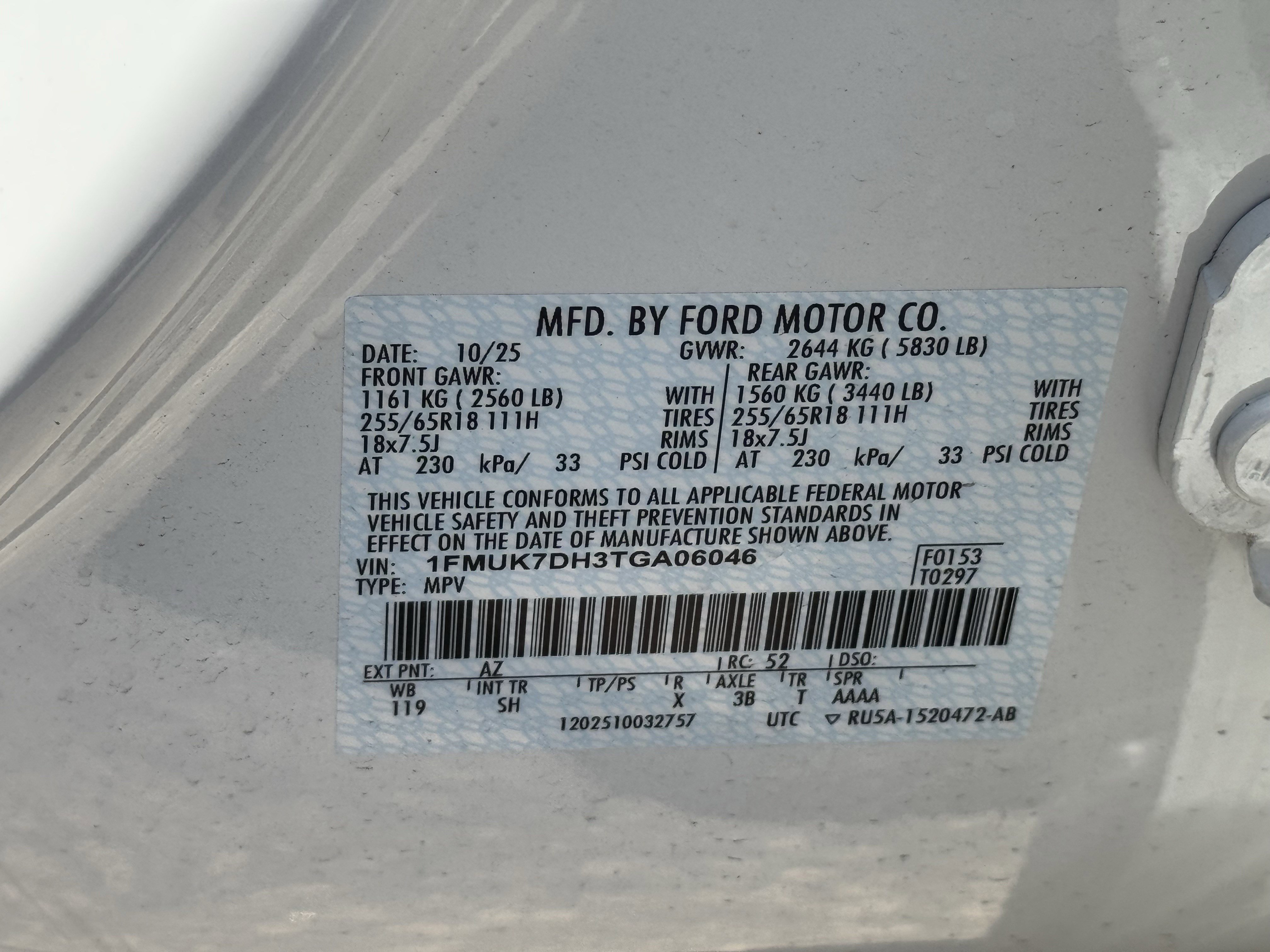 New 2026 Star White Metallic Tri-Coat Ford Active image 20