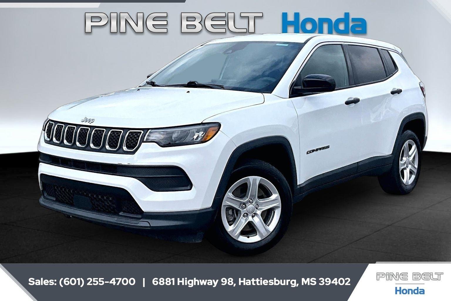 Used 2023 Bright White Clearcoat Jeep Sport image 10