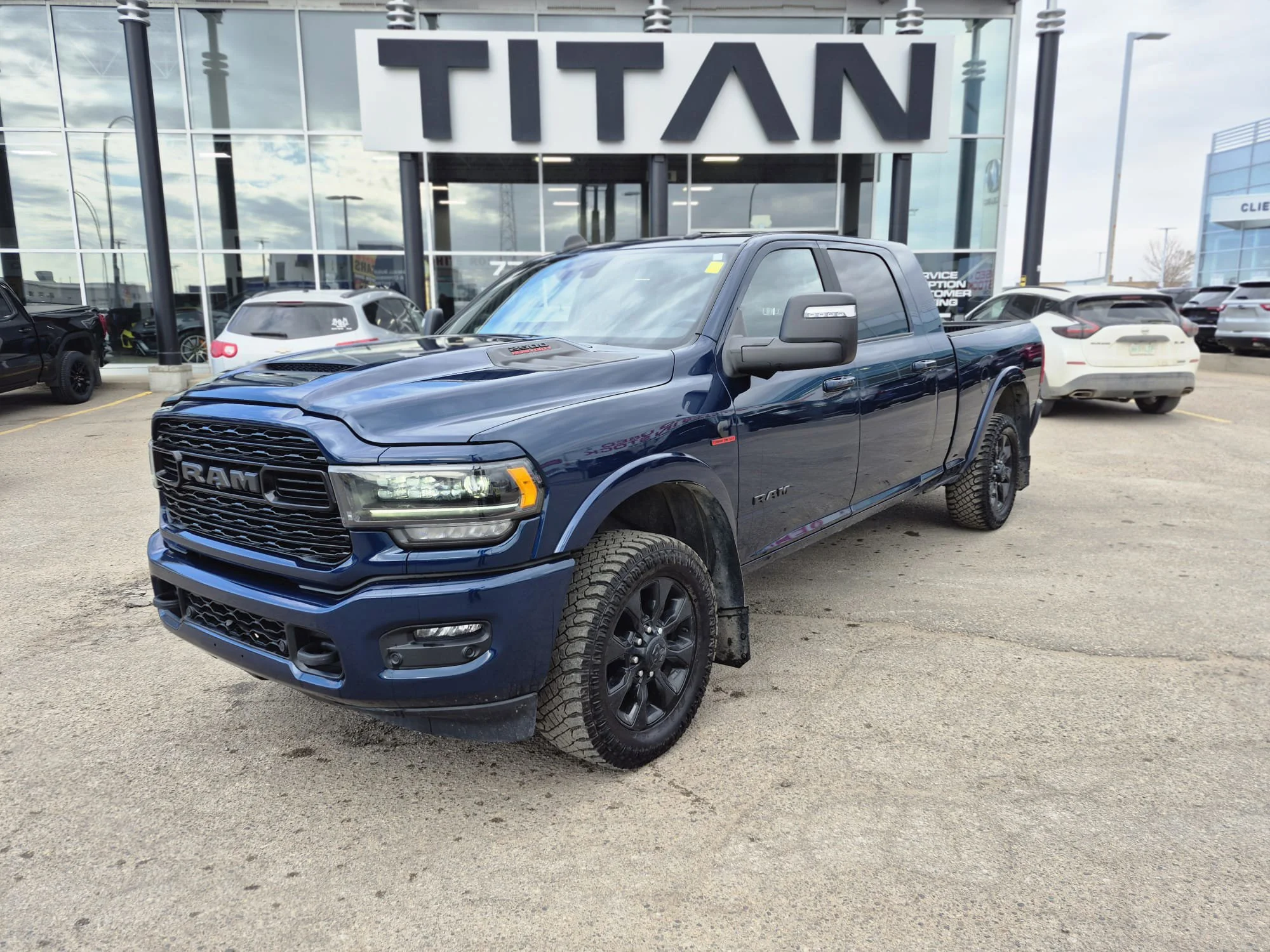 Certified Used 2023 Patriot Blue Pearl Ram Limited 4x4*6.7L Cummins Diesel | Adaptive Cruise | Remote Start | Nav | 360 Cam | Cooled Leather image 2