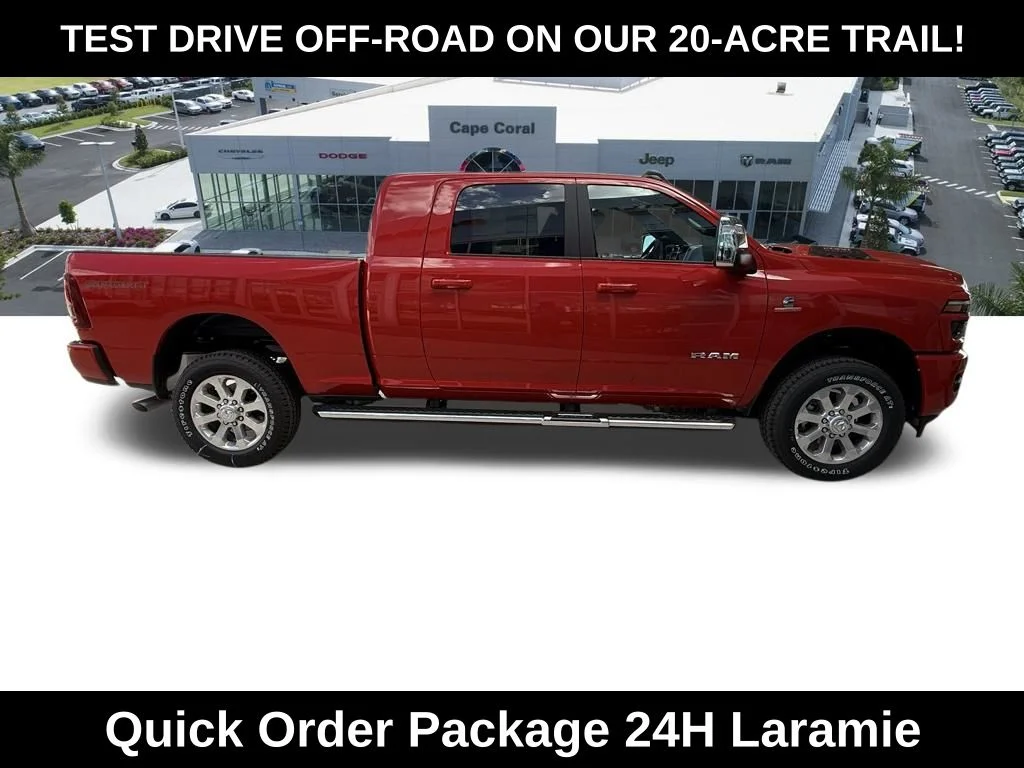 New 2026 Flame Red Clear-Coat Exterior Paint RAM Laramie image 3
