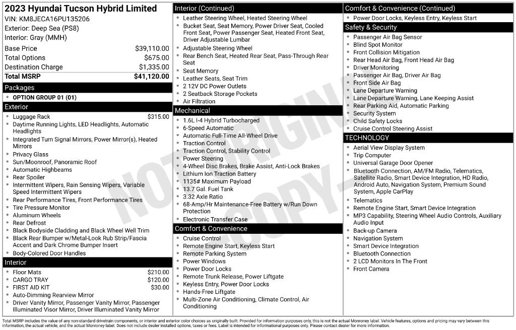 Used 2023 Blue Hyundai Limited image 23
