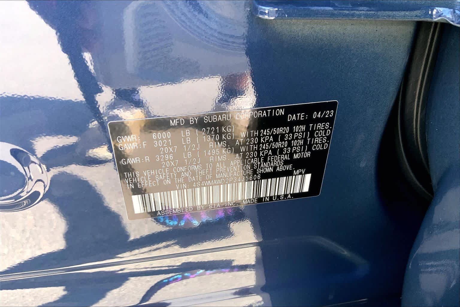 Used 2023 Cosmic Blue Pearl Subaru Touring image 30