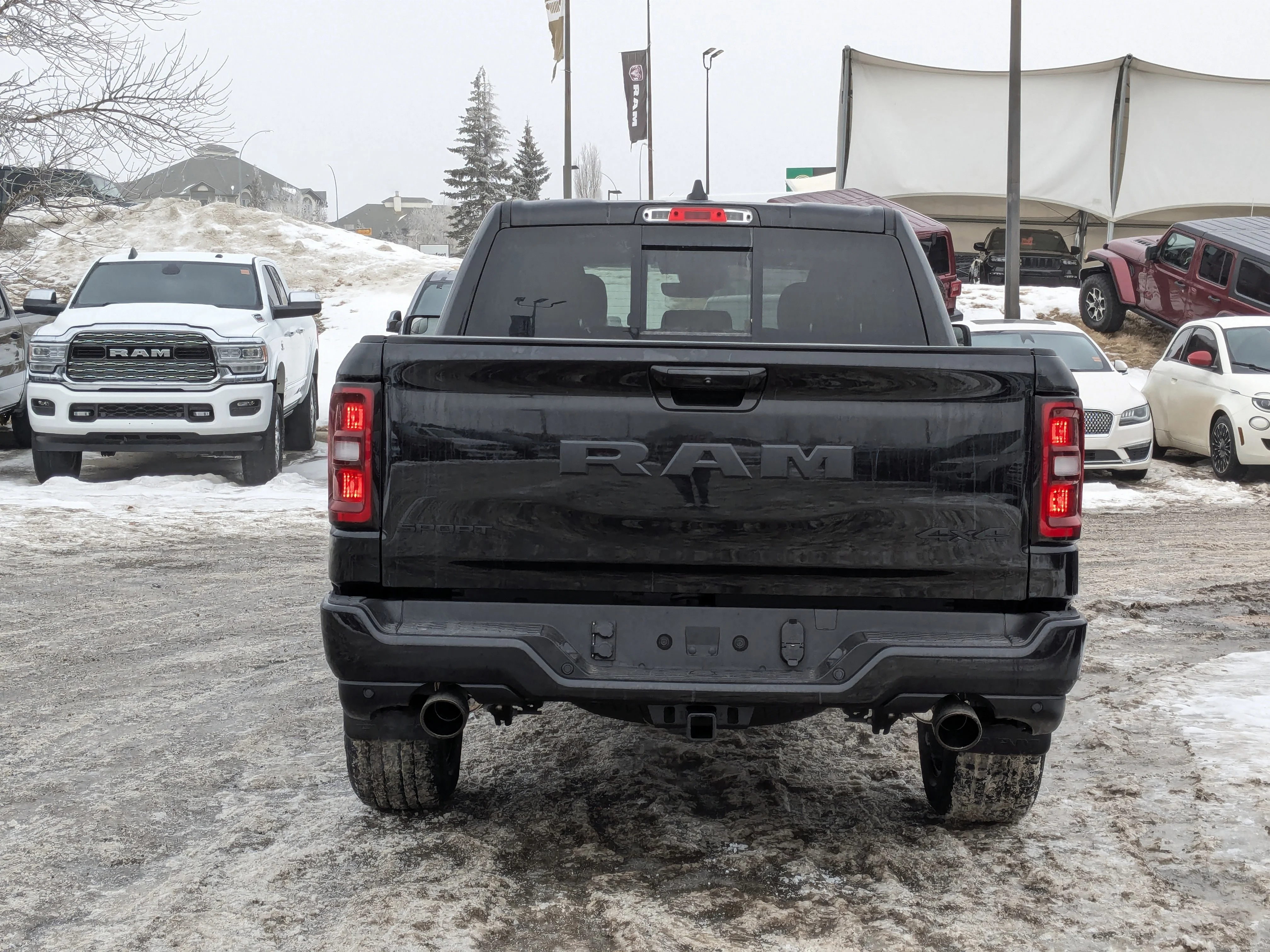 New 2026 Black RAM Sport - - Panoramic Sunroof - Sport Performance Hood - Hurricane Turbo - 3.92 Axle & More! image 7
