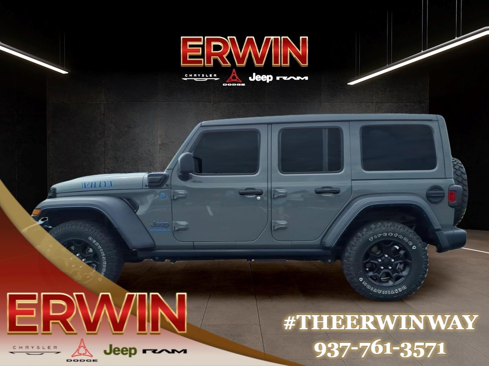 Certified Used 2023 Gray Jeep Willys 4xe image 4