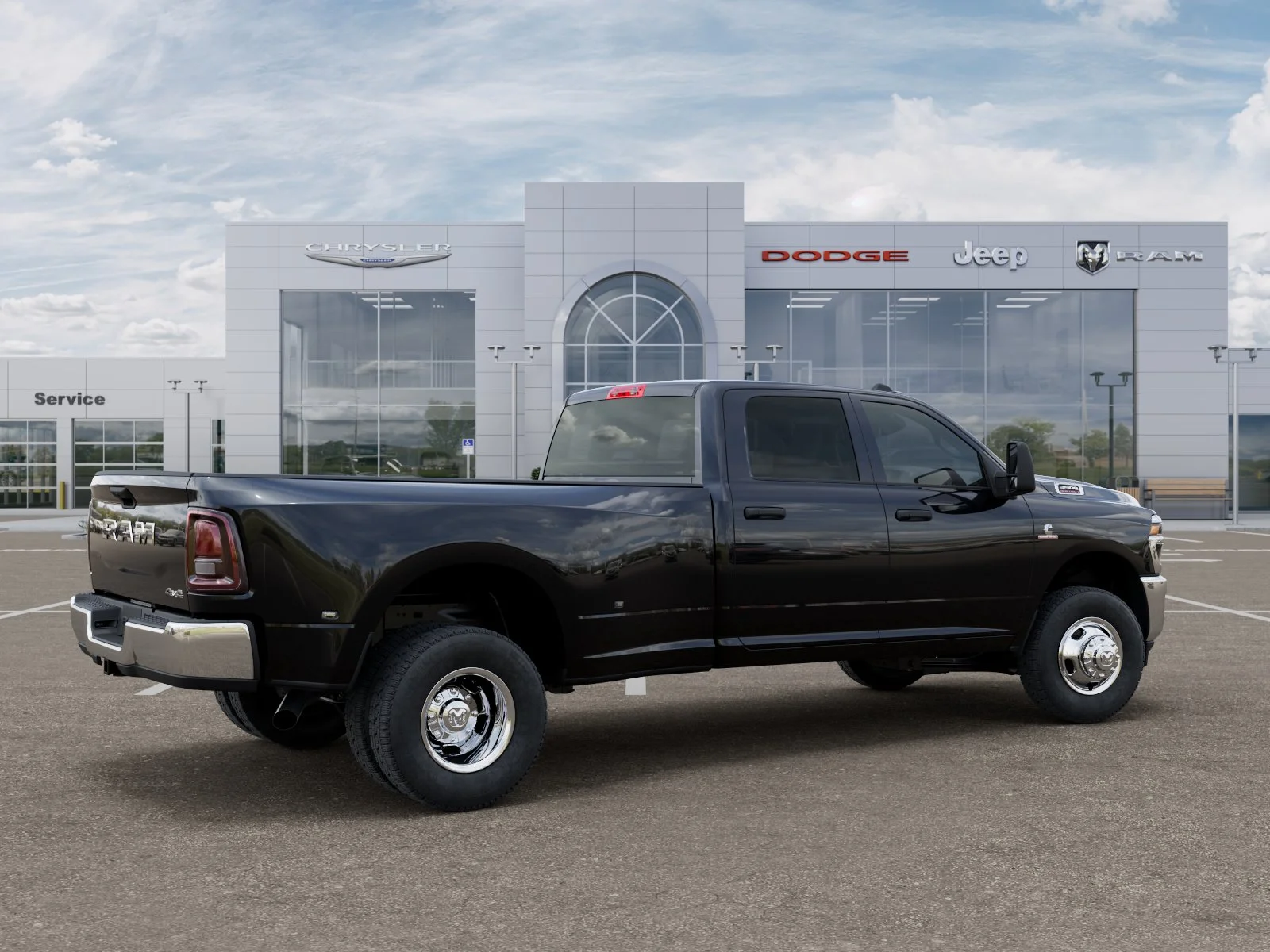New 2026 Diamond Black Crystal Pearl-Coat Exterior Paint RAM Tradesman image 4