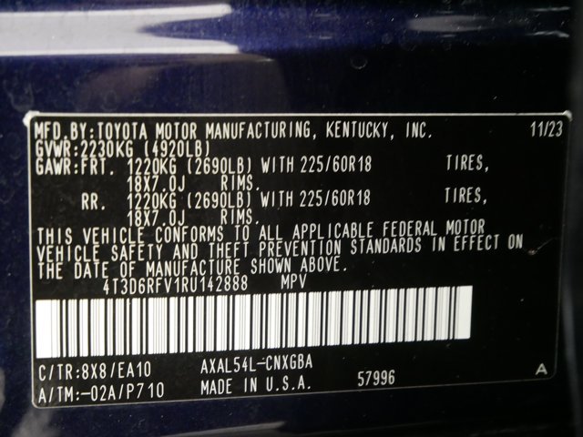 Certified Used 2024 Blueprint Toyota Hybrid Limited w/ Advanced Tech Pkg & Weather Pkg image 32