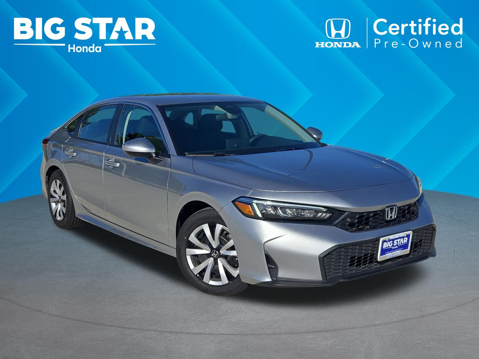 Certified Used 2025 Solar Silver Metallic Honda LX image 1