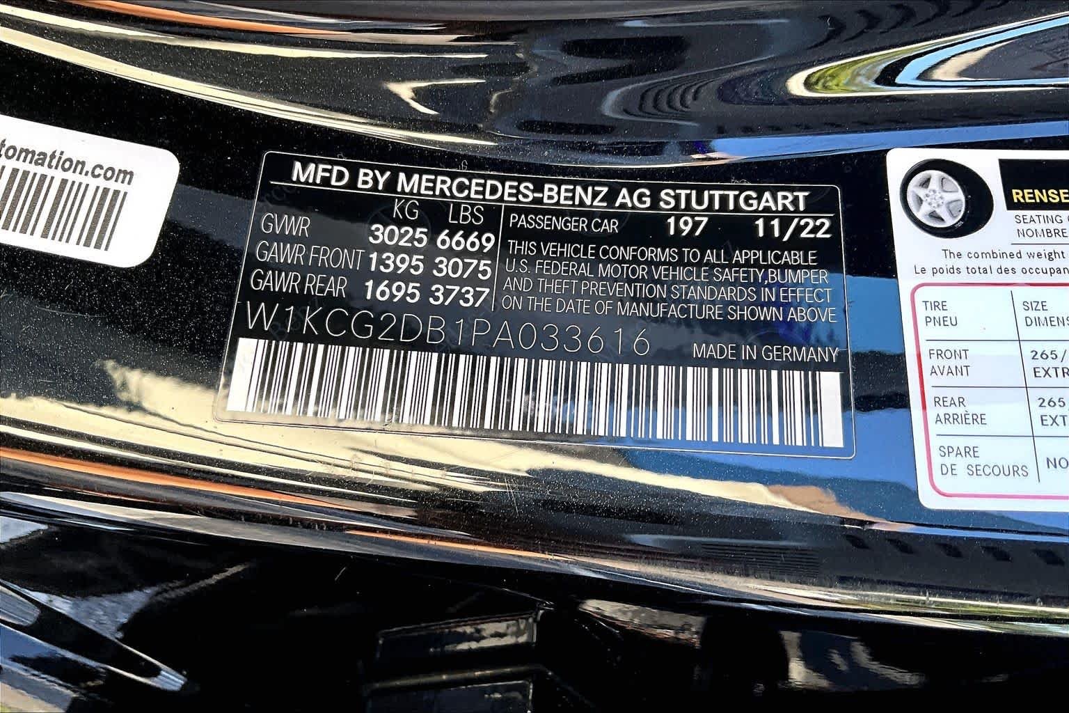 Certified Used 2023 Obsidian Black Metallic Mercedes-Benz EQS 450+ image 32
