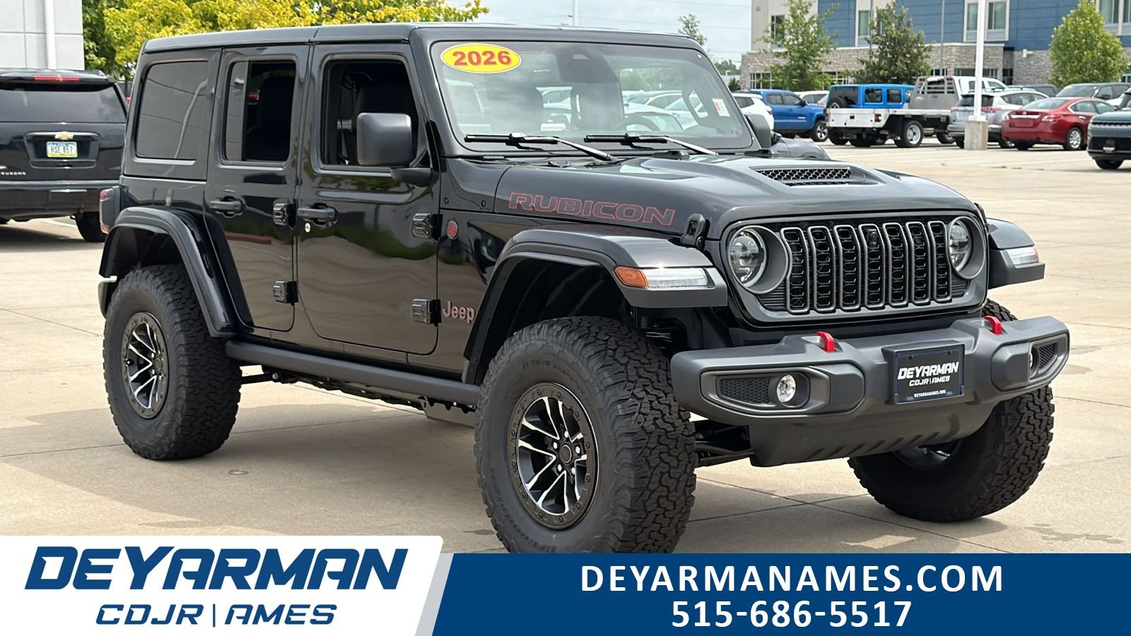 New 2026 Black Clearcoat Jeep Rubicon image 1