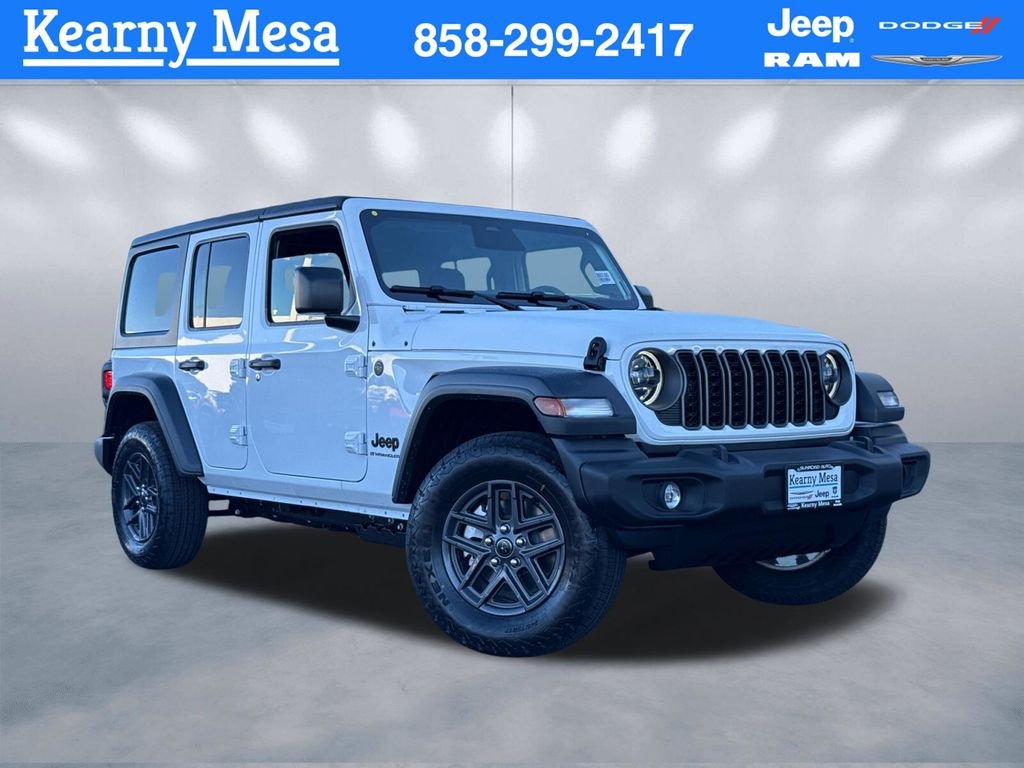 New 2026 Bright White Clear-Coat Exterior Paint Jeep Sport S image 1