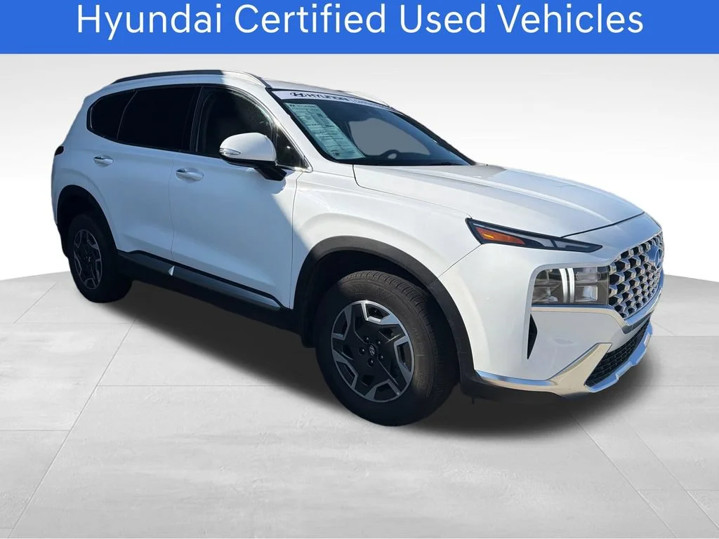 Certified Pre-Owned 2023 Hyundai Santa Fe Hybrid Blue