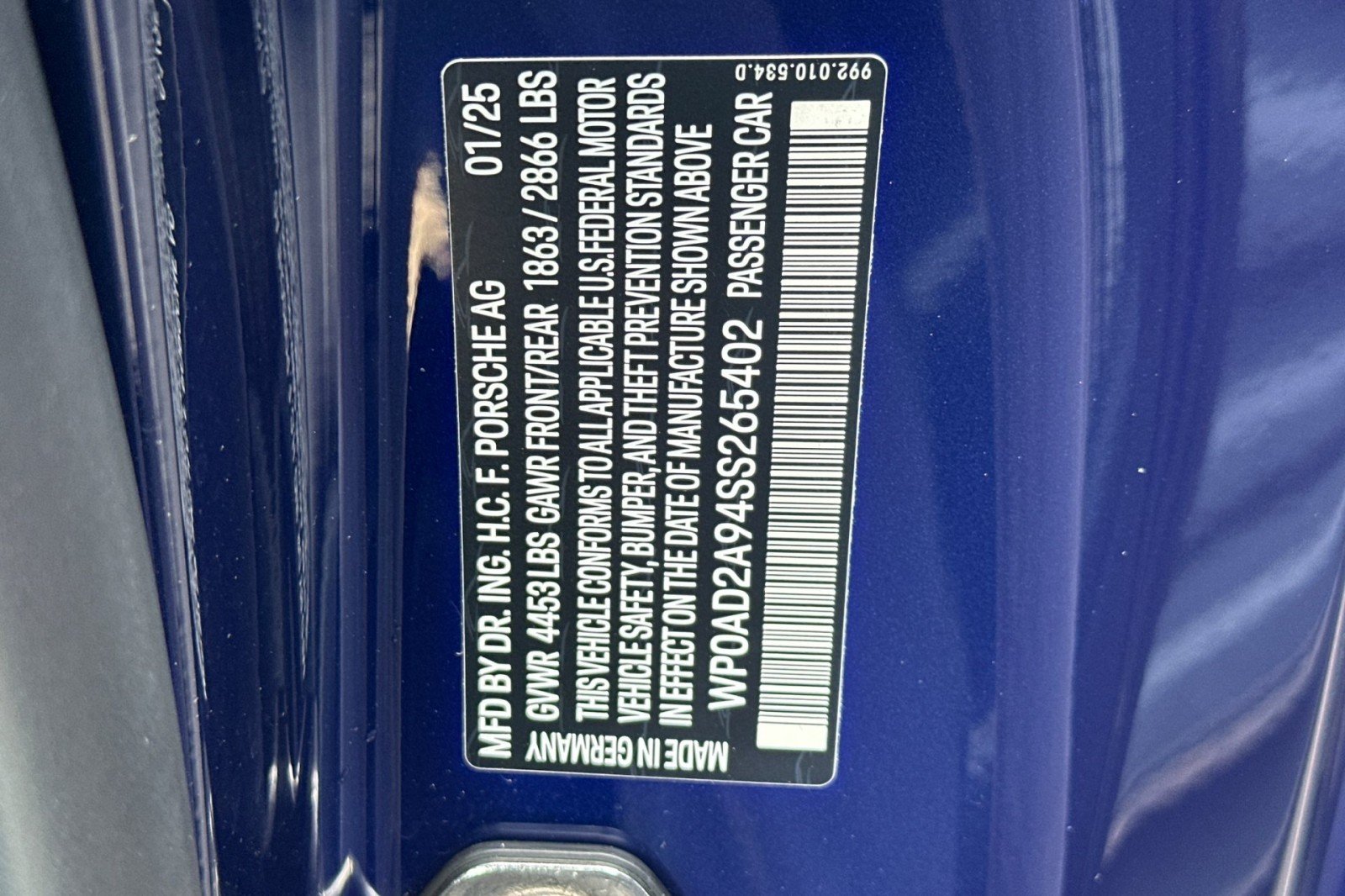 Certified Used 2025 Gentian Blue Metallic Porsche Turbo 50 Years image 28