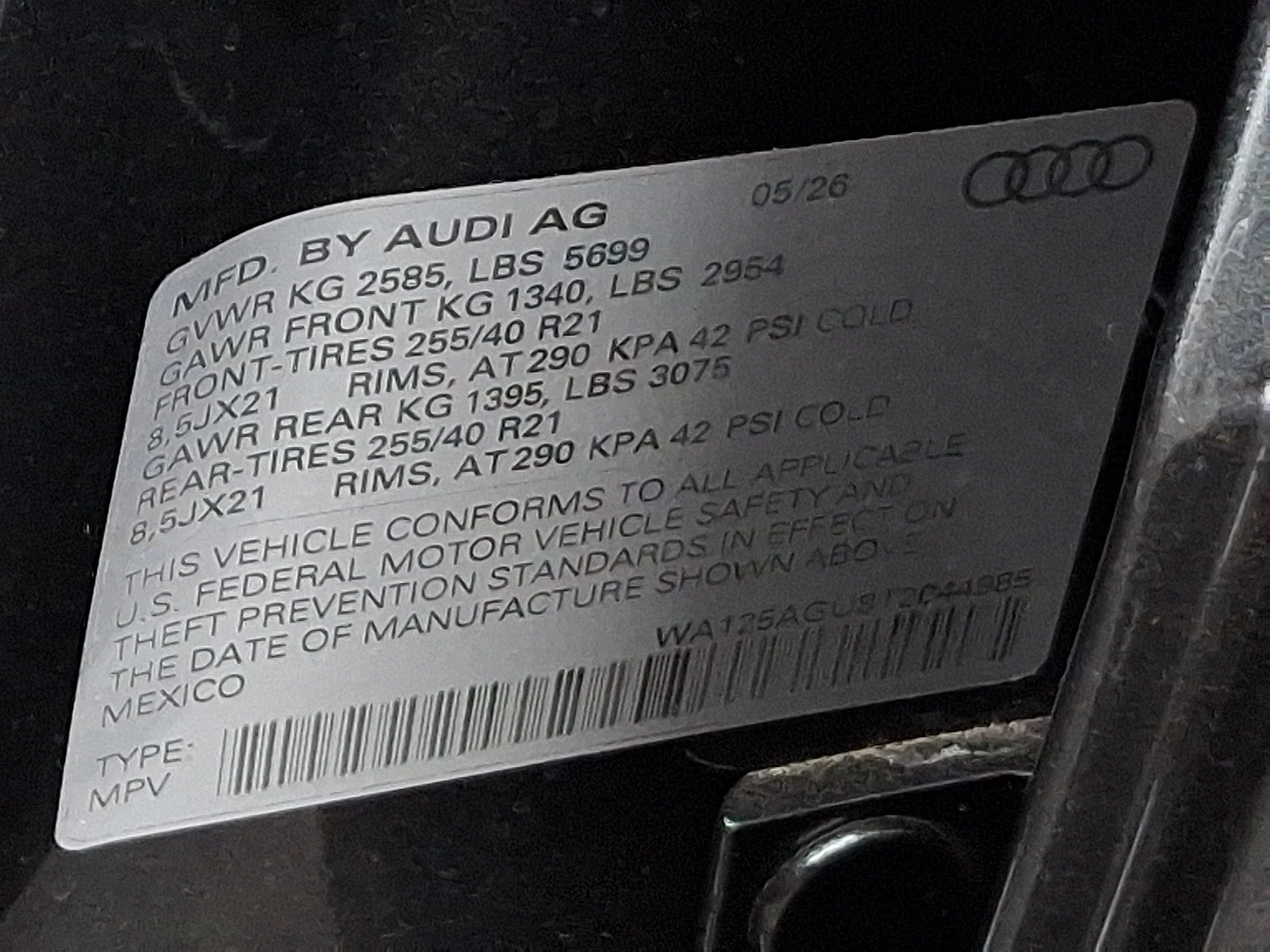 New 2026 Daytona Gray Metallic Audi Premium Plus image 20