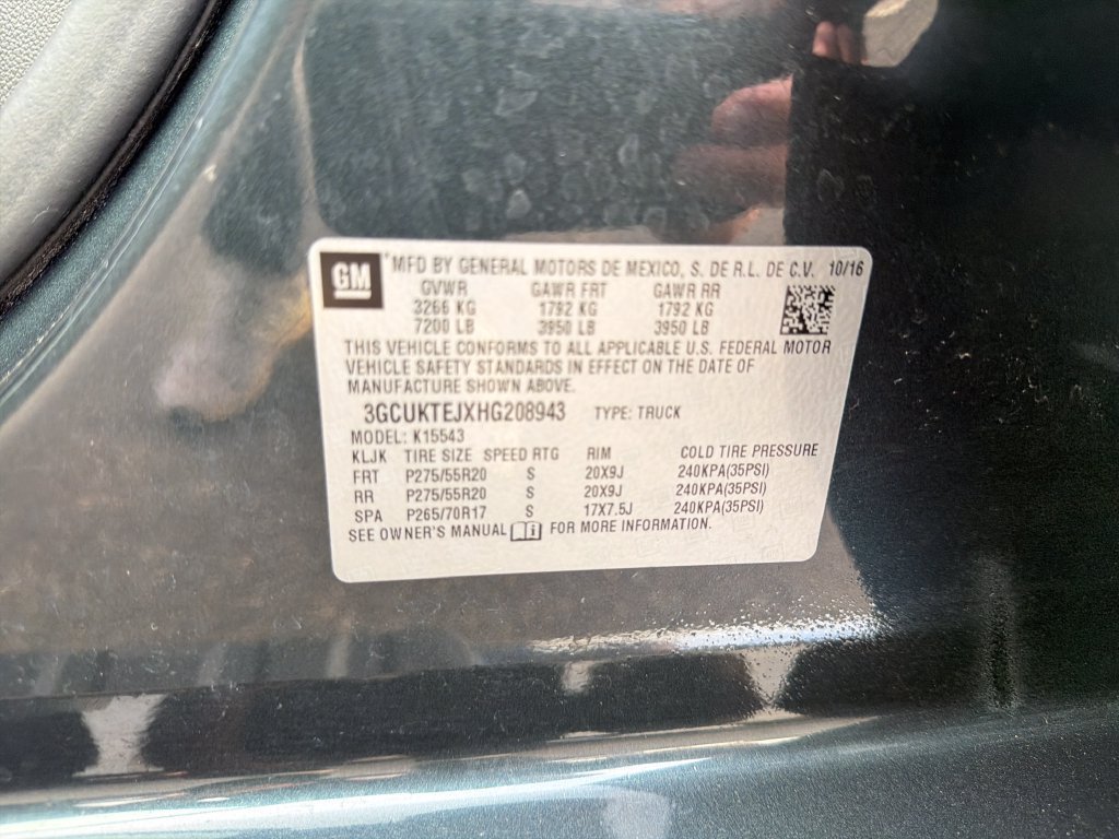 Certified Used 2017 GRAPHITE METALLIC Chevrolet High Country image 27
