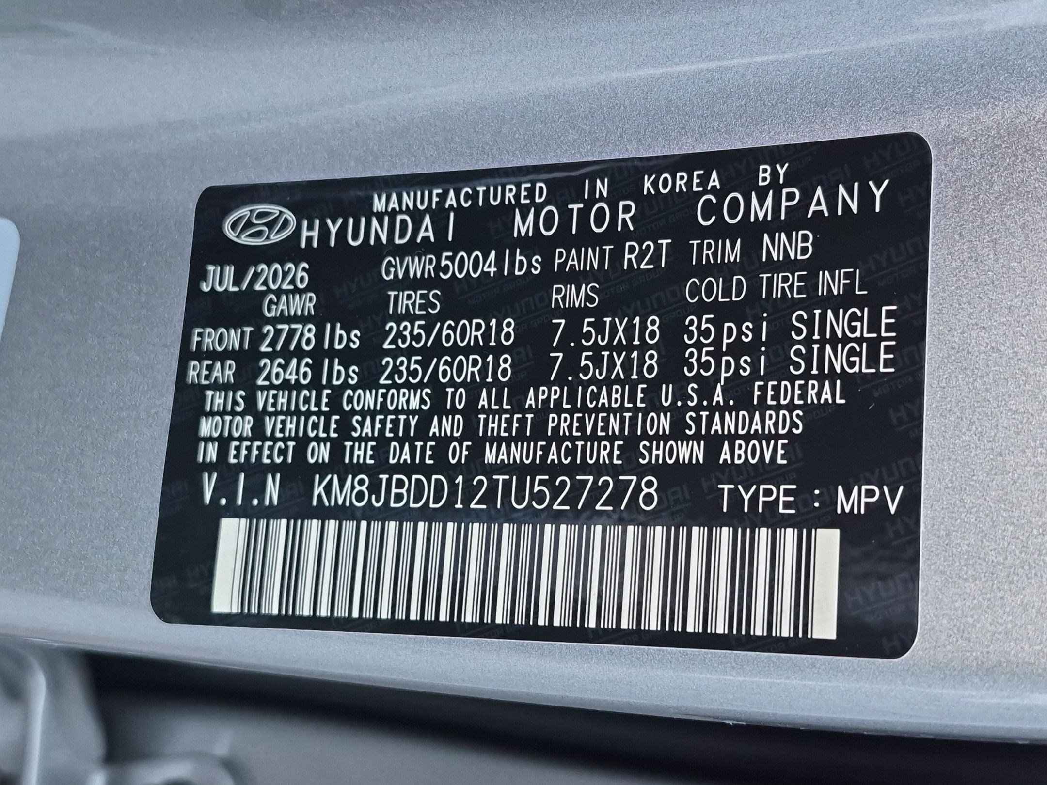 New 2026 Shimmering Silver Hyundai SEL AWD image 25