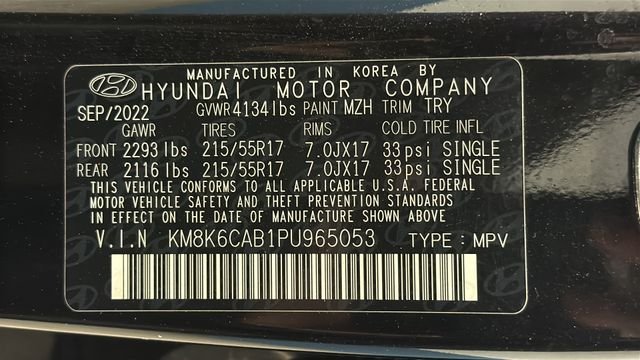 Used 2023 Ultra Black Pearl Hyundai SEL image 27