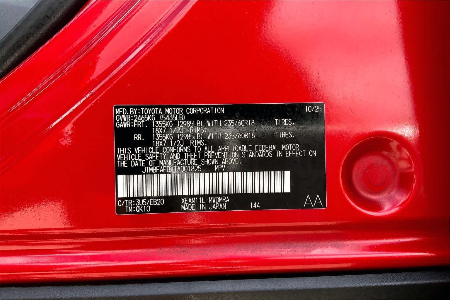 Used 2026 Supersonic Red Toyota XLE image 35