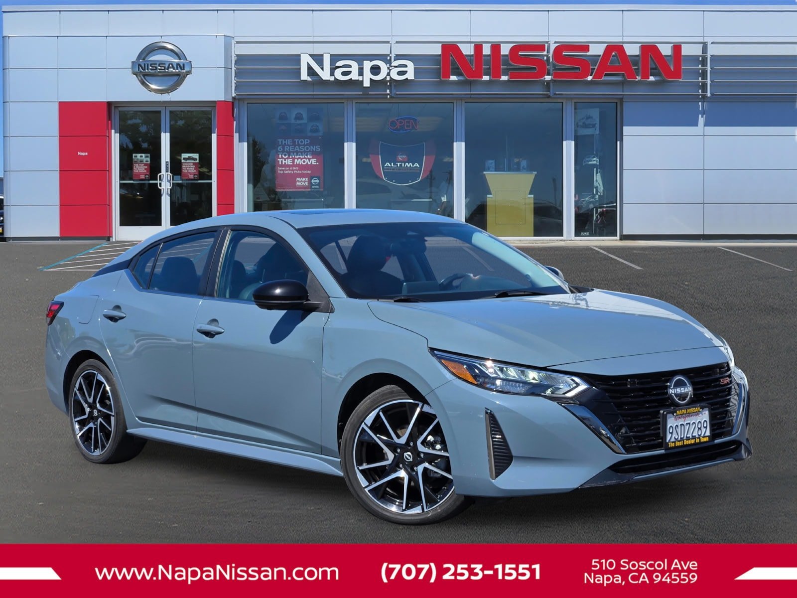 Atlantic Gray Metallic 2024 Nissan Sentra Sedan Front-Wheel Drive Continuously Variable Transmission