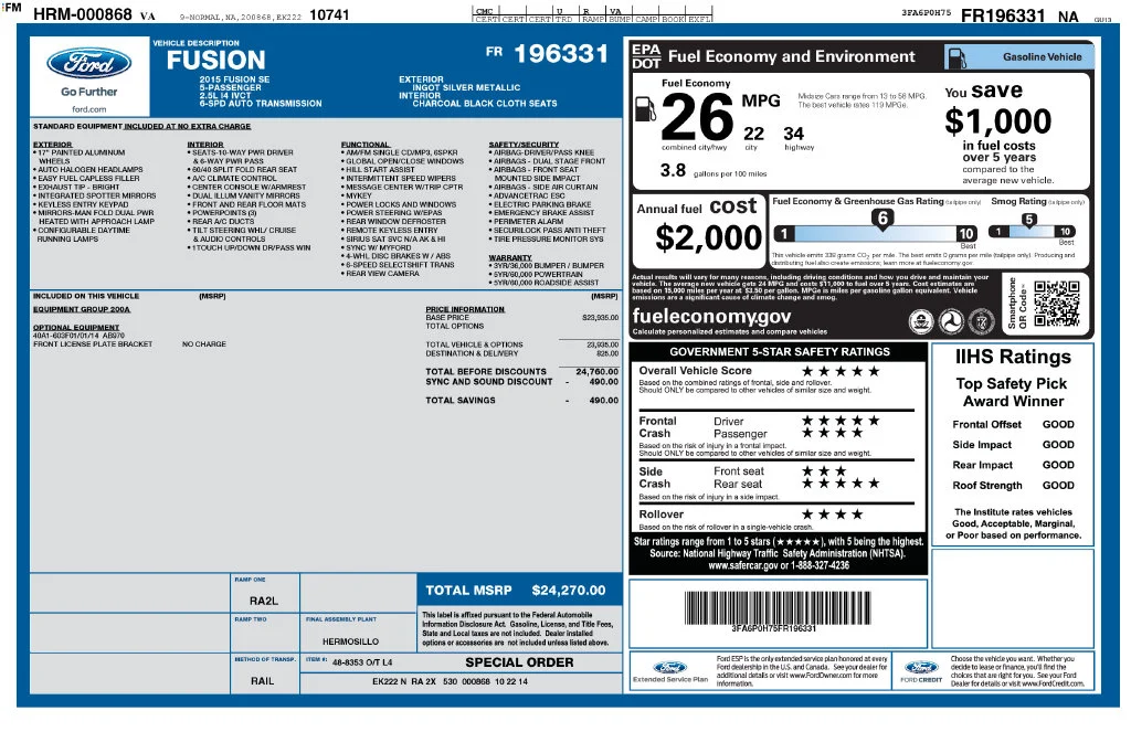 Used 2015 Silver Ford SE image 5