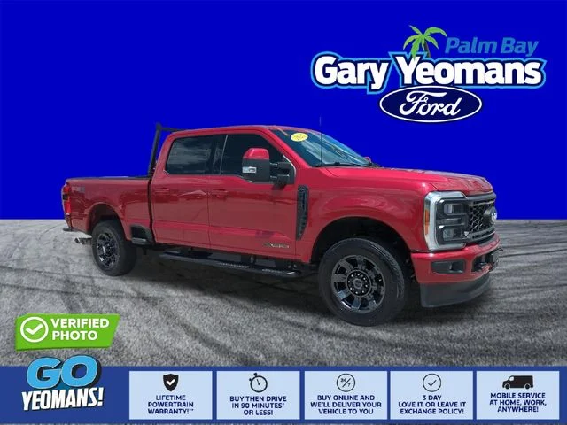 Certified Used 2023 Rapid Red Metallic Tinted Clearcoat Ford Lariat image 1
