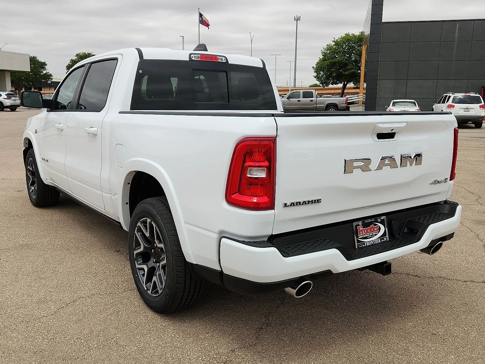 New 2026 Bright White Clear-Coat  Paint Ram LARAMIE CREW CAB 4X4 5